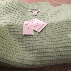 Banana Republic cotton knit mint green pullover size M new with tags
